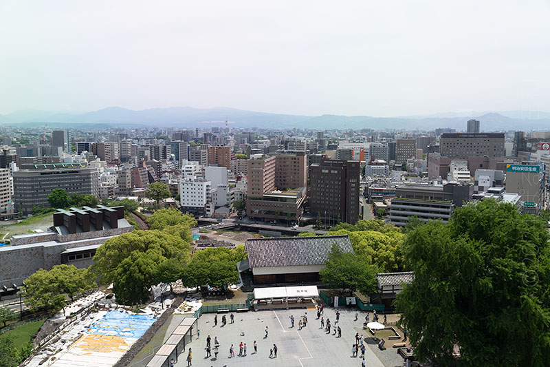 熊本城展望フロアからの眺め