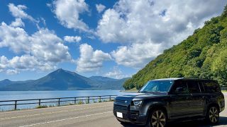 支笏湖畔の道